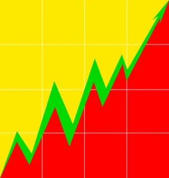 Up Arrow stylized Lithuanian flag mesh Stock Illustration
