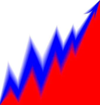 Up Arrow stylized Russian flag blur Stock Illustration