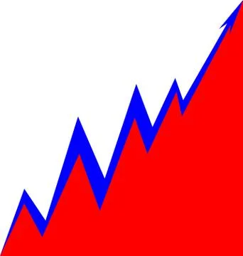 Up Arrow stylized Russian flag Stock Illustration