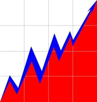 Up Arrow stylized Russian flag Mesh Stock Illustration