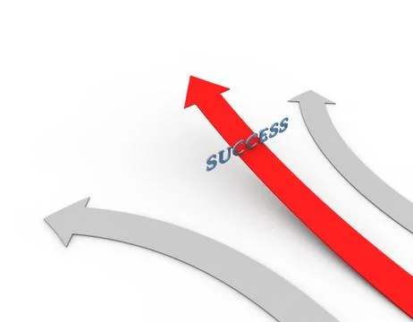Arrow of success and direction of progress Stock Illustration