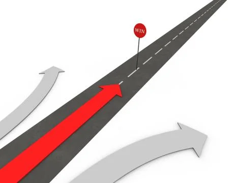 Arrow of success and direction of progress Illustrazione stock