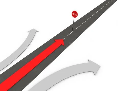 Arrow of success and direction of progress Stock Illustration
