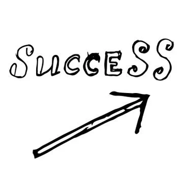 Arrow success up hand drawn Stock Illustration