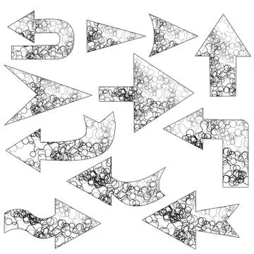 Arrow with swirl Stock Illustration