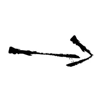 Arrow symbol icon, vector element of grunge texture direction symbol illust.. Stock Illustration