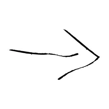 Arrow symbol icon, vector element of grunge texture direction symbol illust.. Stock Illustration