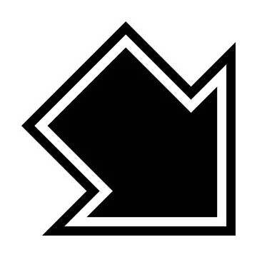 Arrow symbol icon vector for web and application in a black flat color Illustrazione stock