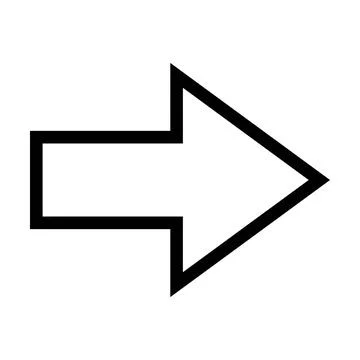 Arrow symbol shape vector icon outline stroke for creative graphic design ui  Stock Illustration