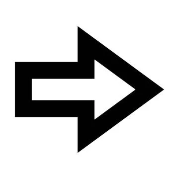 Arrow symbol shape vector icon outline stroke for creative graphic design ui  스톡 일러스트