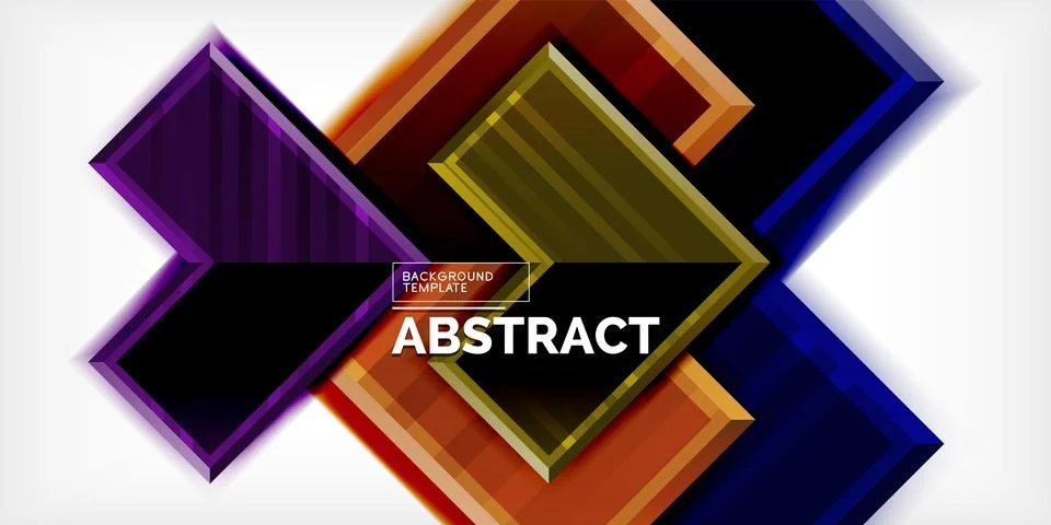 Arrow symbols created with 3d effects and line texture geometric abstract Stock Illustration