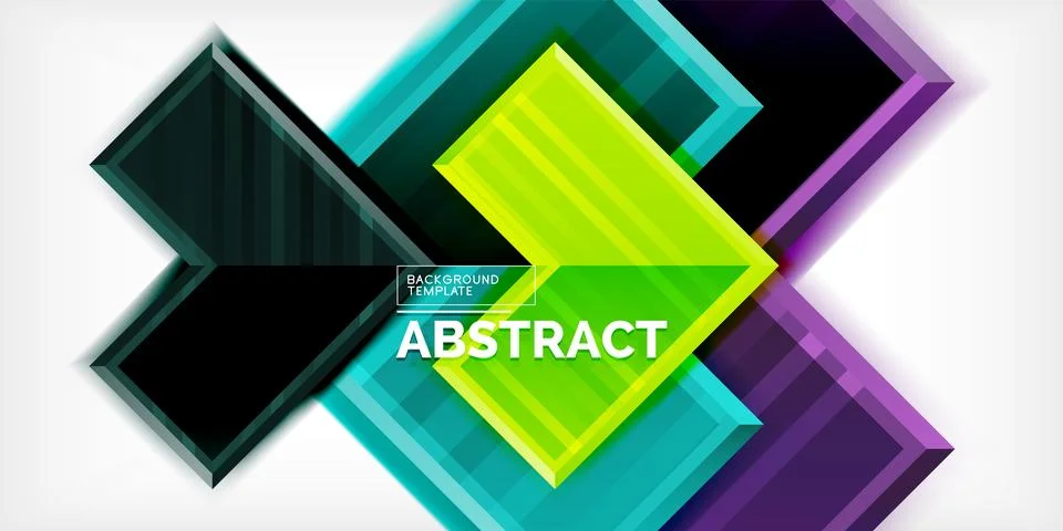 Arrow symbols created with 3d effects and line texture geometric abstract Stock Illustration