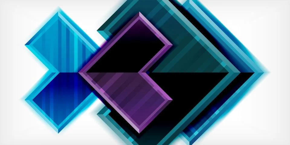 Arrow symbols created with 3d effects and line texture geometric abstract Illustrazione stock
