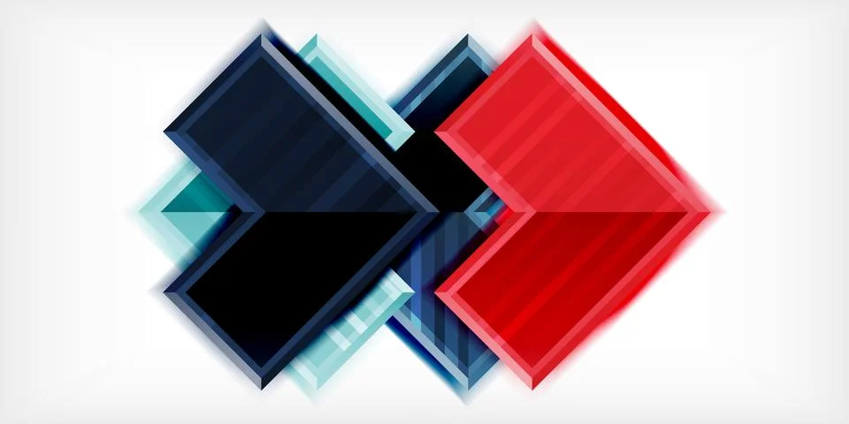 Arrow symbols created with 3d effects and line texture geometric abstract Illustrazione stock