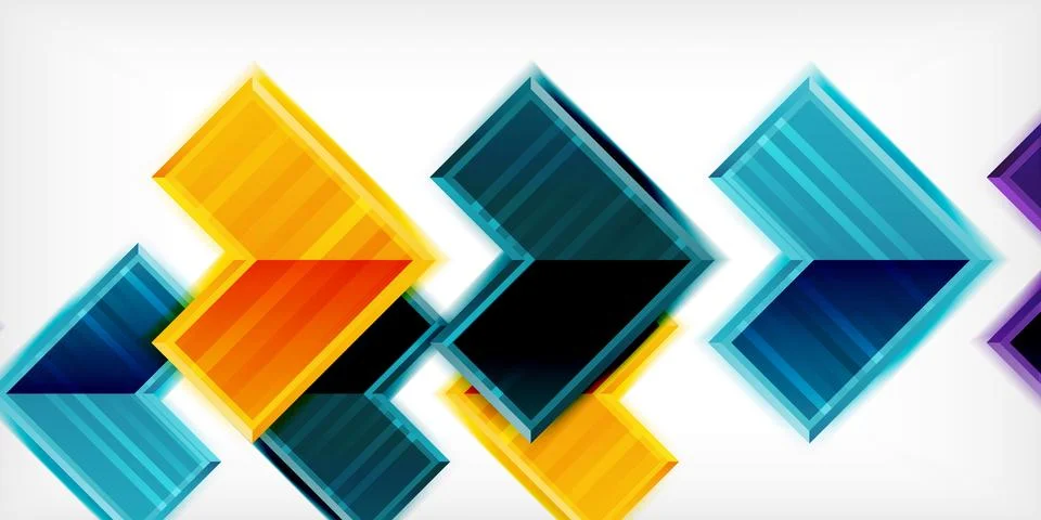 Arrow symbols created with 3d effects and line texture geometric abstract Stock Illustration