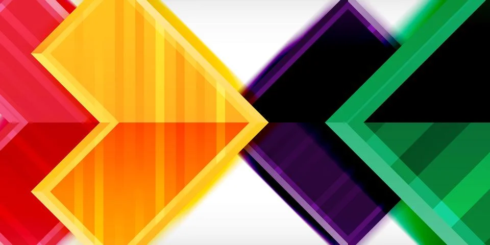 Arrow symbols created with 3d effects and line texture geometric abstract Stock Illustration