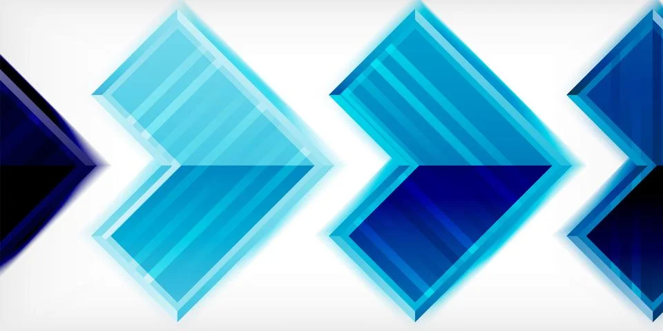 Arrow symbols created with 3d effects and line texture geometric abstract Stock Illustration