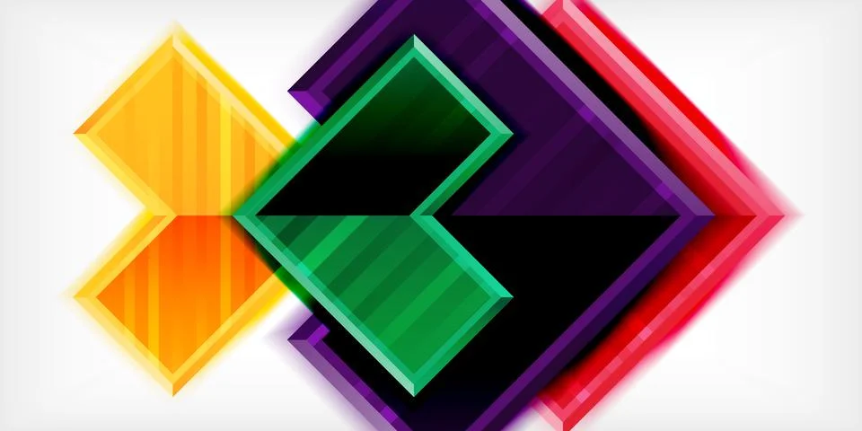 Arrow symbols created with 3d effects and line texture geometric abstract b.. Stock Illustration