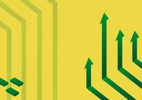 Arrow system pointing upwards symbolizing successful project completion イラスト素材