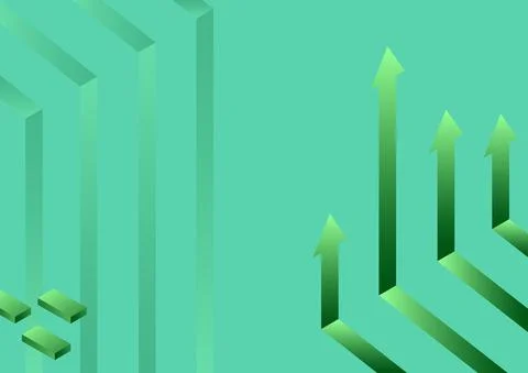 Arrow system pointing upwards symbolizing successful project completion イラスト素材