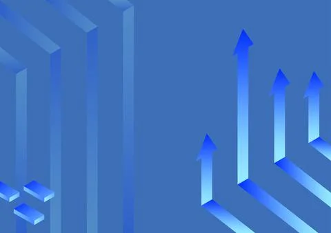 Arrow system pointing upwards symbolizing successful project completion イラスト素材