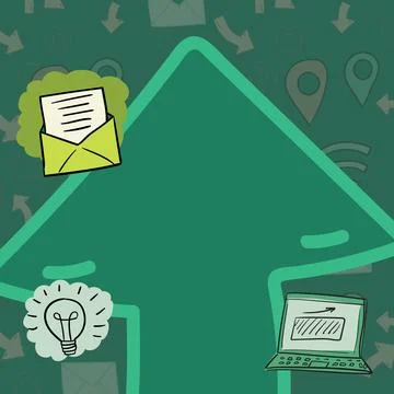 Arrow System Pointing Upwards Symbolizing Successful Project Completion イラスト素材