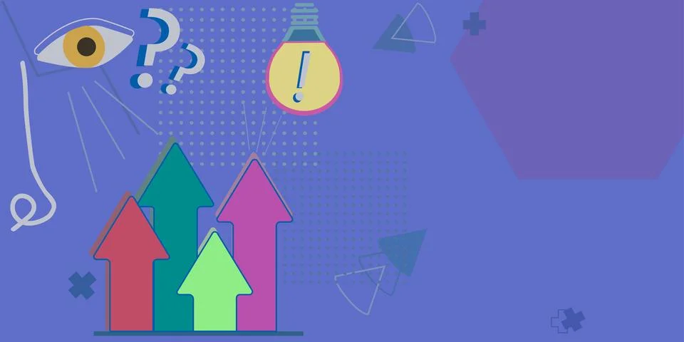 Arrow System Pointing Upwards Symbolizing Successful Project Completion Stock Illustration