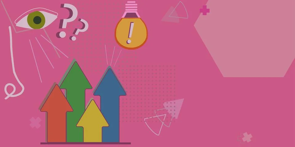 Arrow System Pointing Upwards Symbolizing Successful Project Completion Stock Illustration