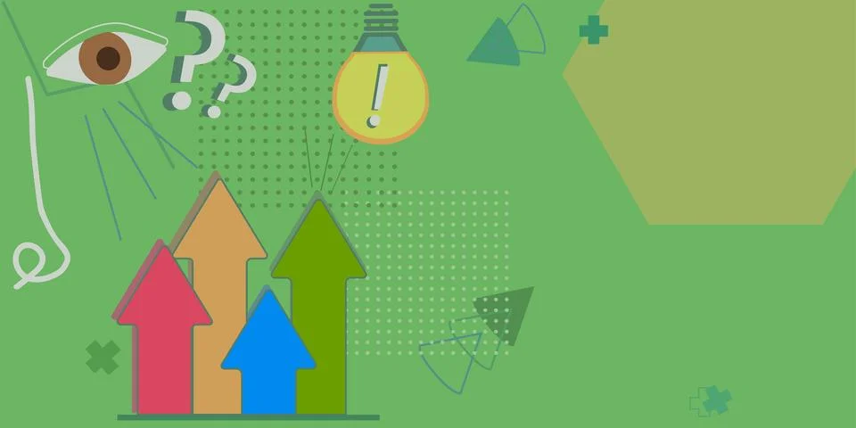 Arrow System Pointing Upwards Symbolizing Successful Project Completion Stock Illustration