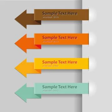 Arrow tags with sample text Stock Illustration