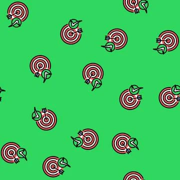 Arrow target check mark vector seamless pattern イラスト素材