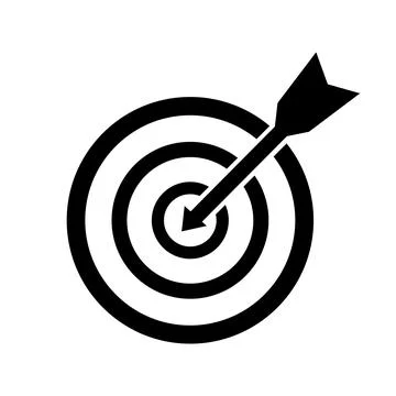 Arrow in target icon Stock-Illustration