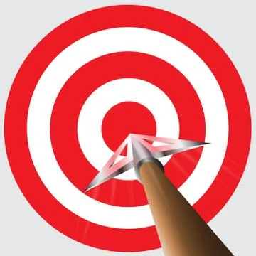 Arrow to target  Stock Illustration