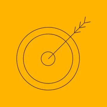 Arrow target line icon Stock Illustration