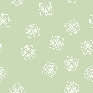 Arrow on target line seamless pattern Stock Illustration