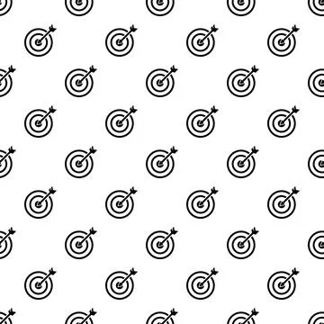 Arrow in target pattern seamless vector Stock Illustration