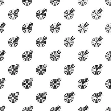 Arrow target pattern seamless vector Illustrazione stock