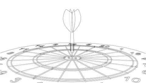 Arrow in target. Vector Stock Illustration