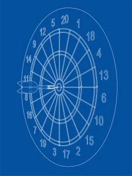 Arrow in target. Vector Stock Illustration