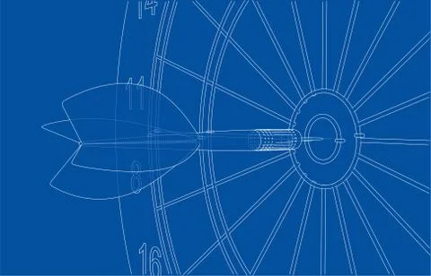 Arrow in target. Vector Stock Illustration