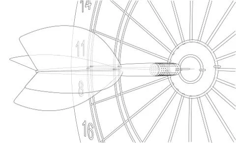 Arrow in target. Vector Stock Illustration