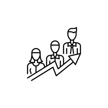 Arrow, team, chat icon. Simple line, outline vector elements of teamwork for ui Illustrazione stock