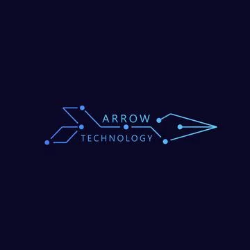 Arrow technology gradient creative modern logo design illustration Stock Illustration