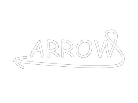 Arrow text sign vector illustrator, arrow signature style design 스톡 일러스트