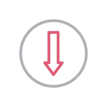 Arrow thin line colour icon 库存插图