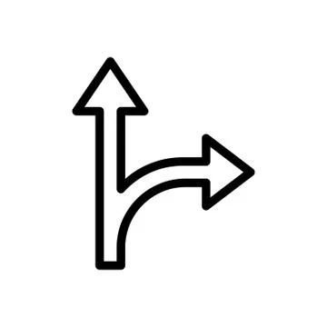 Arrow thin line icon Illustrazione stock