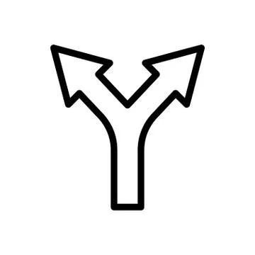 Arrow thin line icon Illustrazione stock