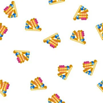 Arrow thrower isometric icon seamless pattern color Illustrazione stock