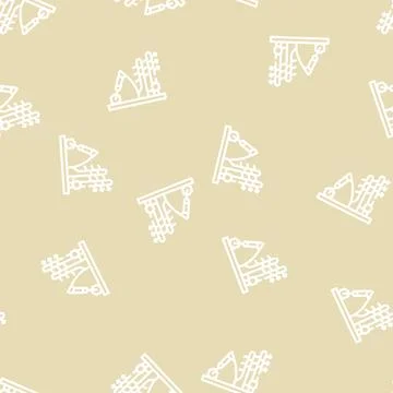 Arrow thrower line vector seamless pattern black Stock Illustration