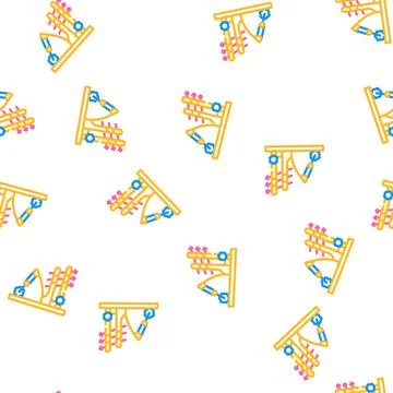 Arrow thrower vector seamless pattern flat Stockillustratie